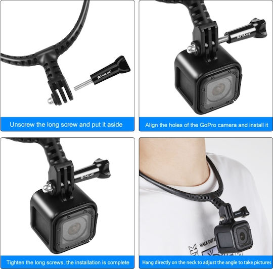 Adjustable Neck Mount Puluz Lazy Action Cameras GoPro Black