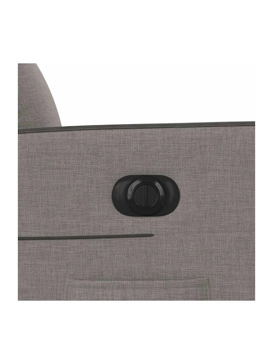 Armchair with Footstool Taupe 50x54x100cm