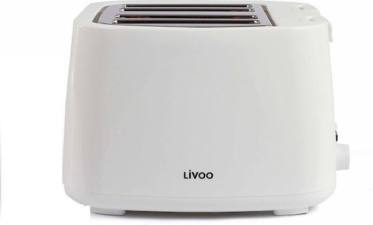 Livoo Prăjitor de pâine 2 sloturi 1500W Alb