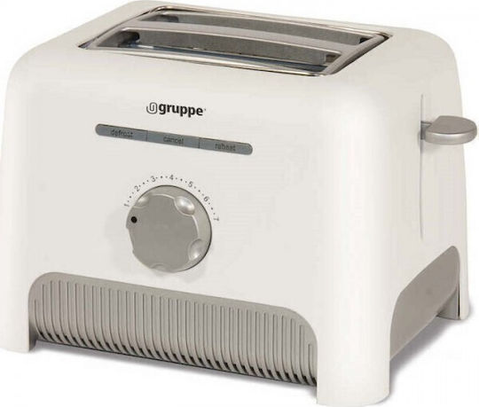 Gruppe T336 Toaster 2 Schlitze 870W Weiß