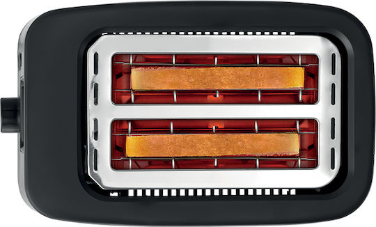 Life Crunchy Φρυγανιέρα 2 Θέσεων 750W Μαύρη