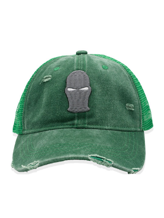Ghetto Grüne 3D-Maske Gewaschene Kappen 6-Panel Ghetto Grüne 3D-Maske Gewaschene Kappen 6-Panel