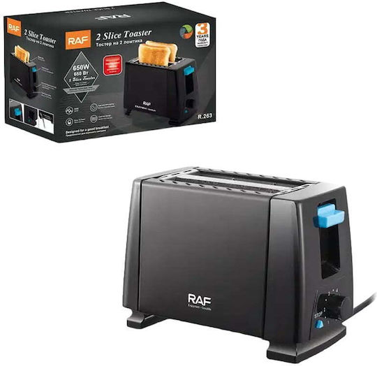 Raf R.263 Φρυγανιέρα 2 Θέσεων 650W Μαύρη