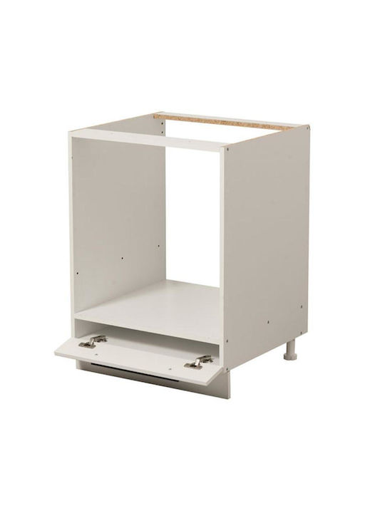 Claudia Floor Oven Base Cabinets Λευκό L60xW55xH82cm