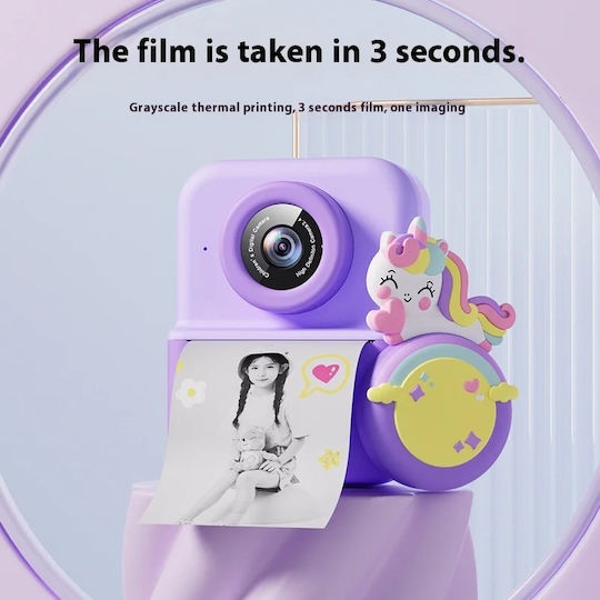 D3 Kinderkamera 20MP mit Thermodruck Optischer Zoom 8x Lila