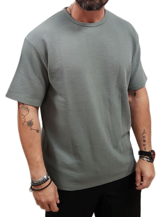 Herrenblusen Kurzarm T-Shirt Sage Grün