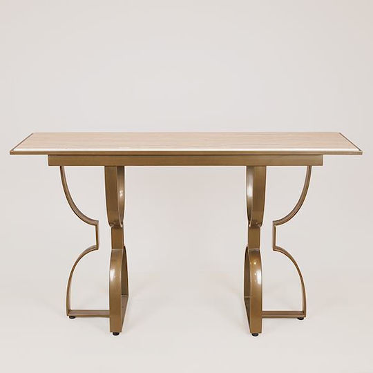 ESTHETI Home Dining Room Table Gold-White 140x40x80cm ESTHETI Home Dining Room Table Gold-White 140x40x80cm