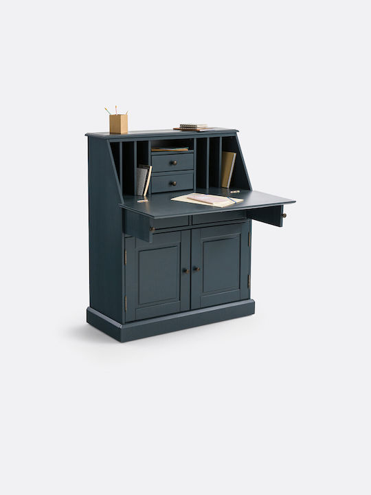Γραφείο Betta από Μασίφ Ξύλο Γκρι 93x40x110εκ.