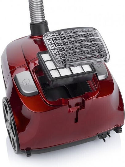 Princess 333001 Прахосмукачка 700W С торба 3лт Червен