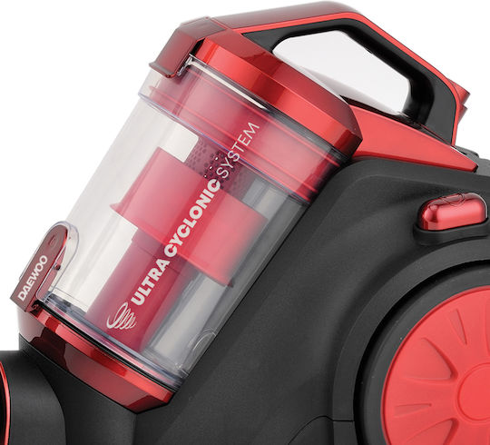 Daewoo RCC-120R/B Staubsauger 800W Beutellos 1.5Es Rot