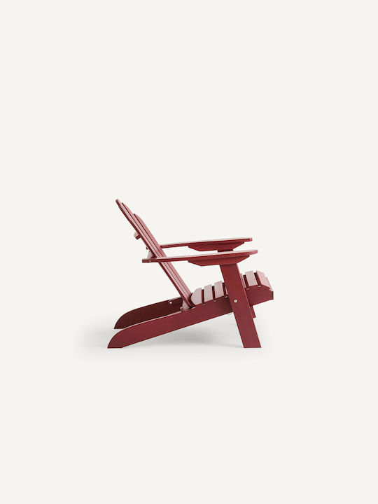 Outdoor-Sessel Hölzernes Rot 93x68x88εκ.