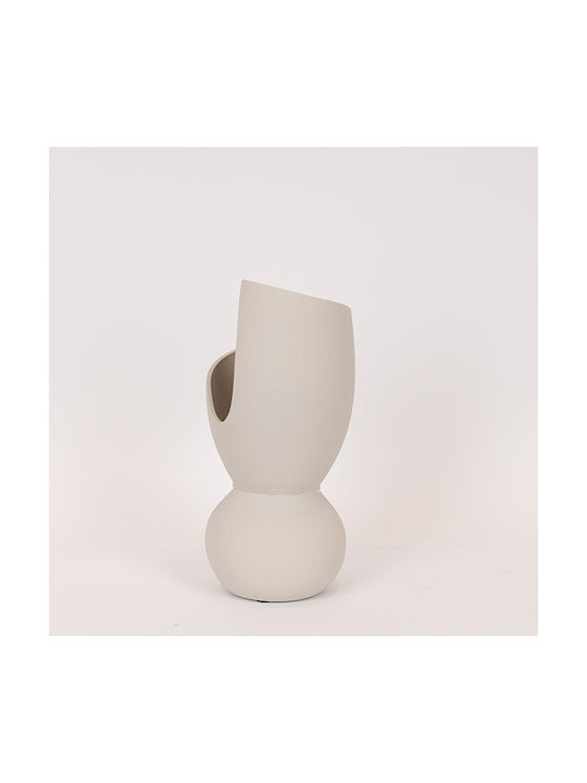 Decorative Vase Beige 17x17x35cm