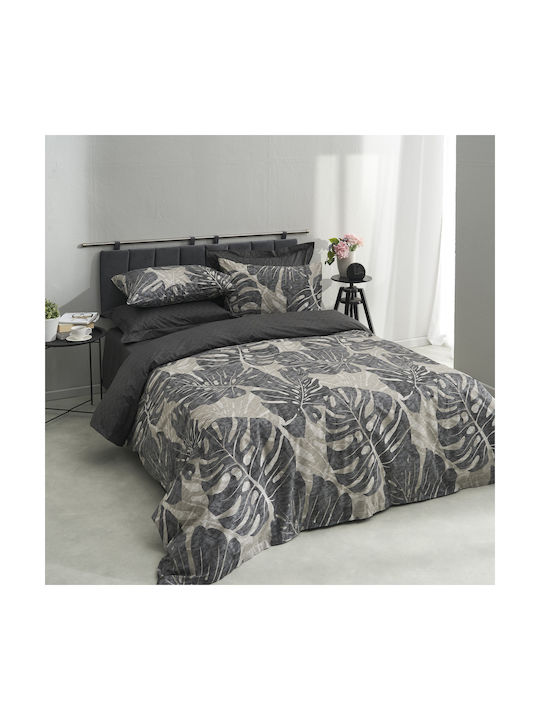 Charalambidis Textiles Σετ Μαξιλαροθήκες Γκρί 52x72εκ.