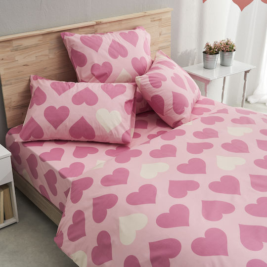 Charalambidis Textiles Pillowcase Set Pink 52x72cm.