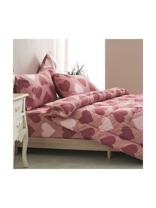 Charalambidis Textiles Сет Калъфки за Възглавници Червено 52x72см.