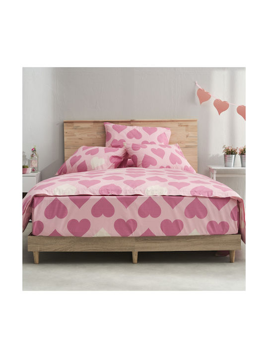 Charalambidis Textiles Pillowcase Set Pink 52x72cm.