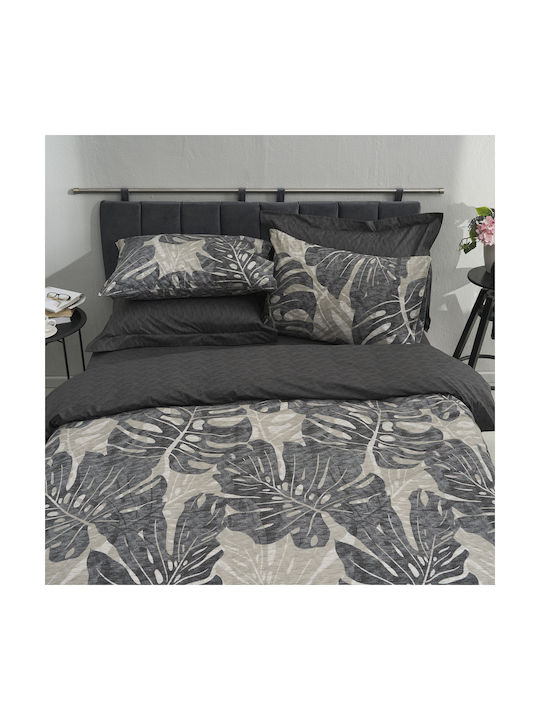 Charalambidis Textiles Σετ Μαξιλαροθήκες Γκρί 52x72εκ.
