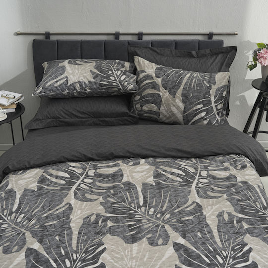 Charalambidis Textiles Σετ Μαξιλαροθήκες Γκρί 52x72εκ.