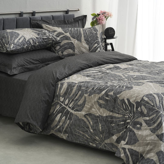Charalambidis Textiles Σετ Μαξιλαροθήκες Γκρί 52x72εκ.