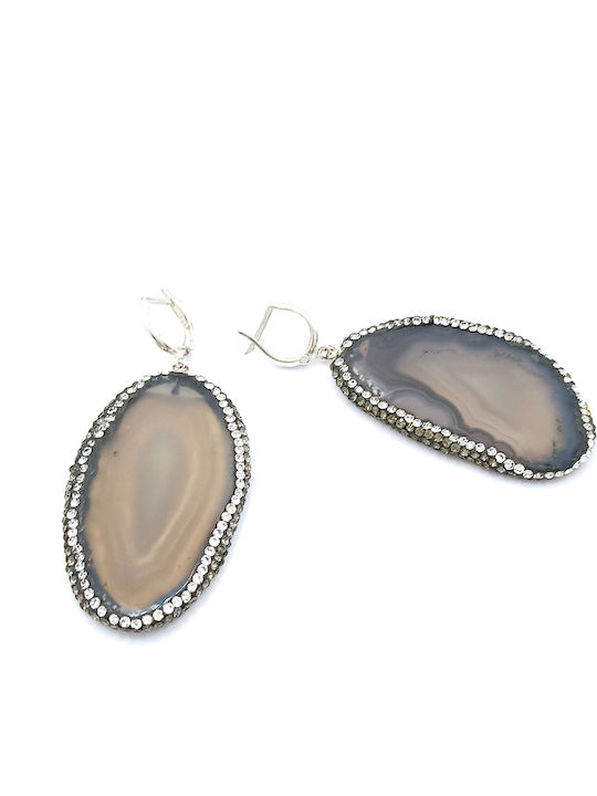 PS Silver Earrings made of Silver with Stones