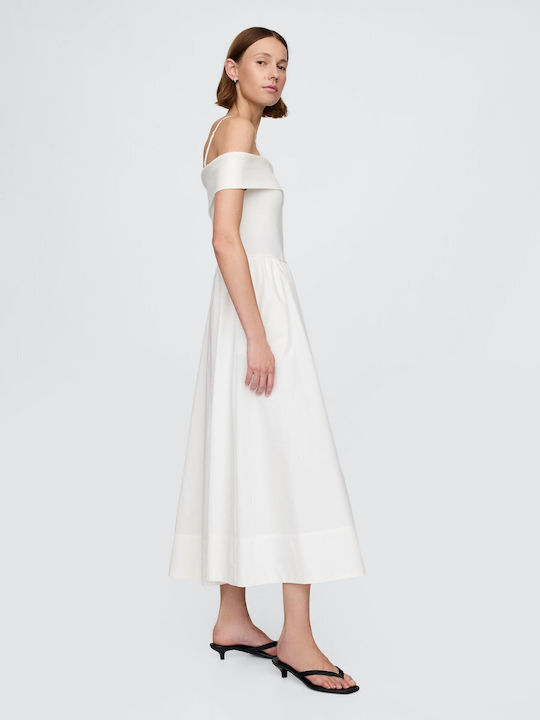 Midi Kleid Off White