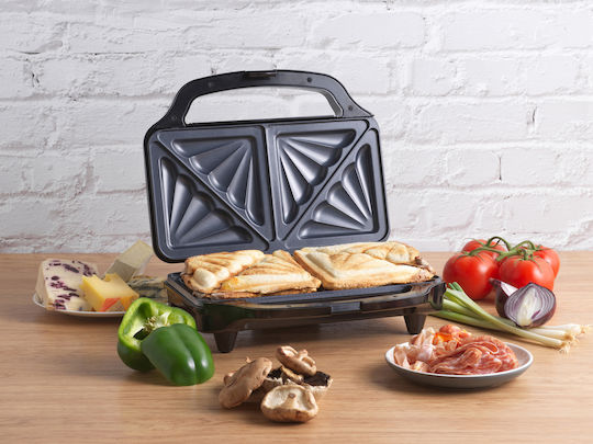 Petra Electric Sandwich Maker for 2 Sandwiches 800W Black