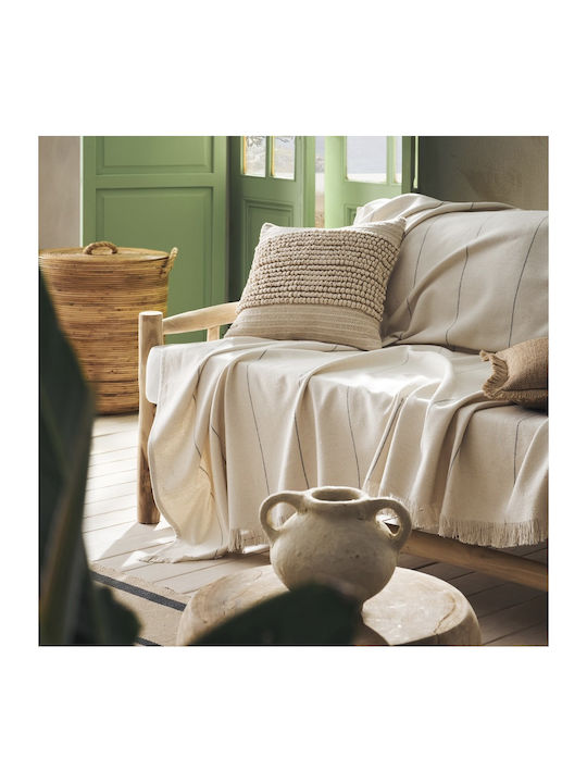 Gofis Home Izara Armchair Throw 220x170cm Natural Grey 185/05