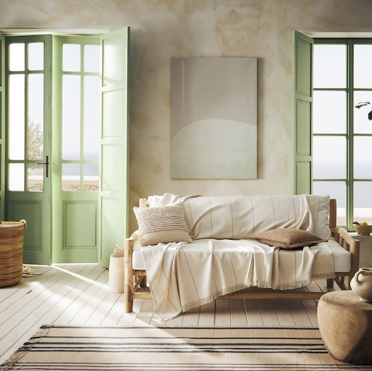 Gofis Home Izara Покривка Триместен Диван 220x300см Натурален/Сив 185/05