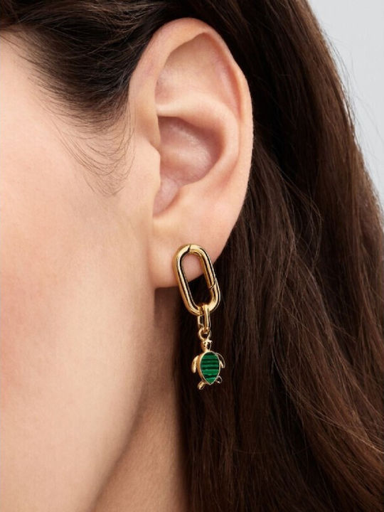 Pandora Charm Tier Vergoldet Grünes Muster