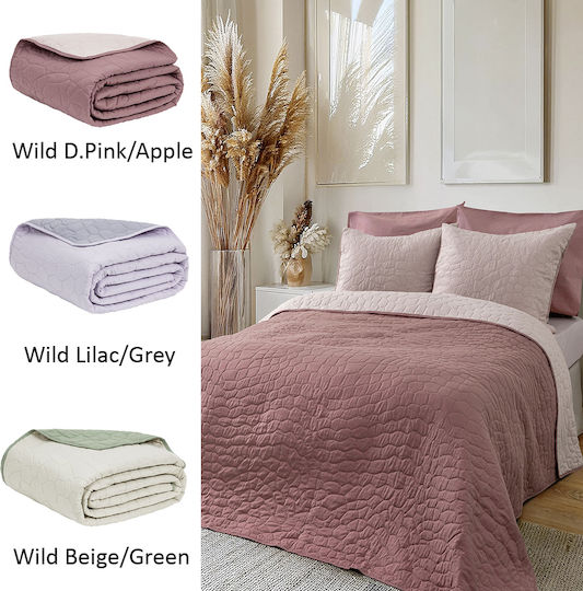 Nima Nala Wild Cuvertură Single Microfibra Dusty Pink / Apple Pink 160x240cm
