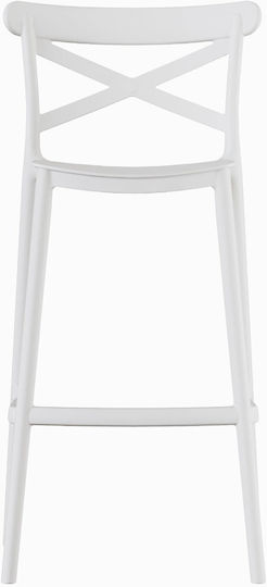 Stool for Bar Outdoor Elly White 49x47x100cm