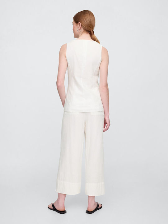 Γυναικείο Υφασμάτινο Παντελόνι Off White