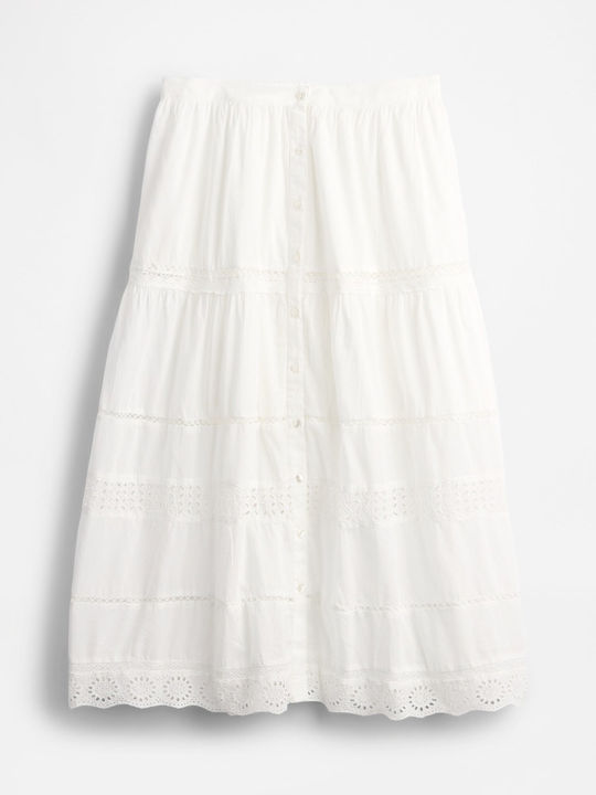 High-waisted Skirt Off White