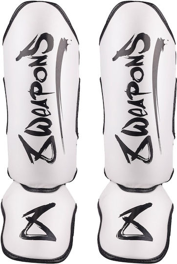 8 Weapons Shin Guards Kids White