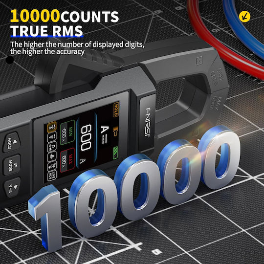 Fnirsi Clamp Meter Digital 600A AC True RMS with Test Leads FNR-DMC-100