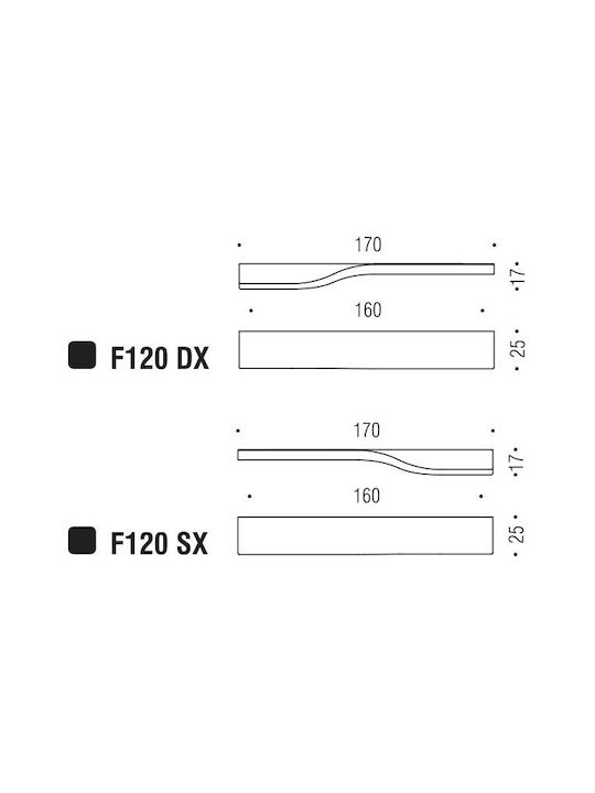 Λαβές Επίπλων Colombo Formae F120 Sx Cromo