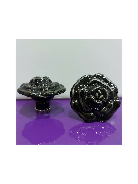 Porcelain Italian Furniture Knob Premiere 1492-arg1 Chrome Diameter 52 Porcelain