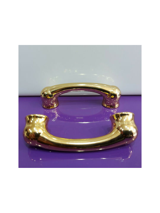 Italian Furniture Handle Mandelli 9012-oro Gold Glossy Size 6.4cm