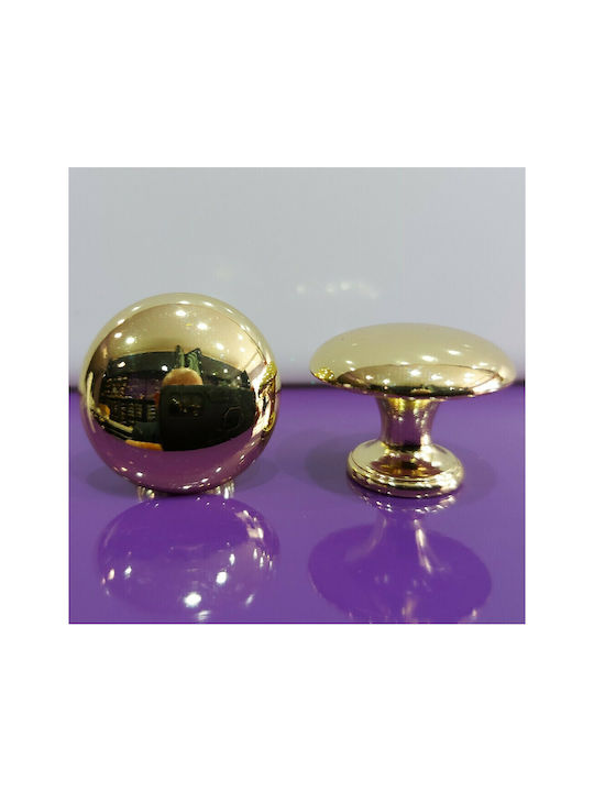 Italienischer Möbelknopf Gem 9024-000-oro1 Durchmesser 30 Gold Glänzend