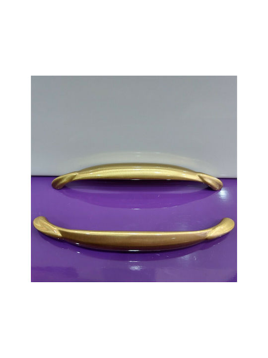 Brass Italian Furniture Handle Mandelli 9000-160-20a Size 16.0cm Matte Gold