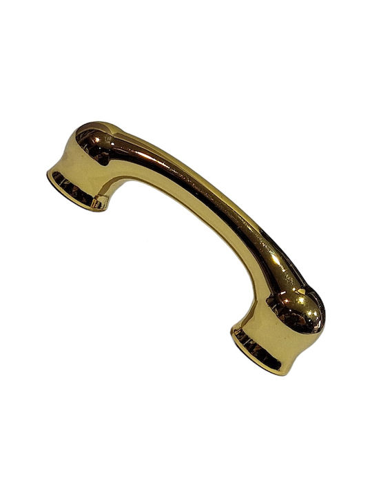 Italian Furniture Handle Mandelli 9012-oro Gold Glossy Size 6.4cm