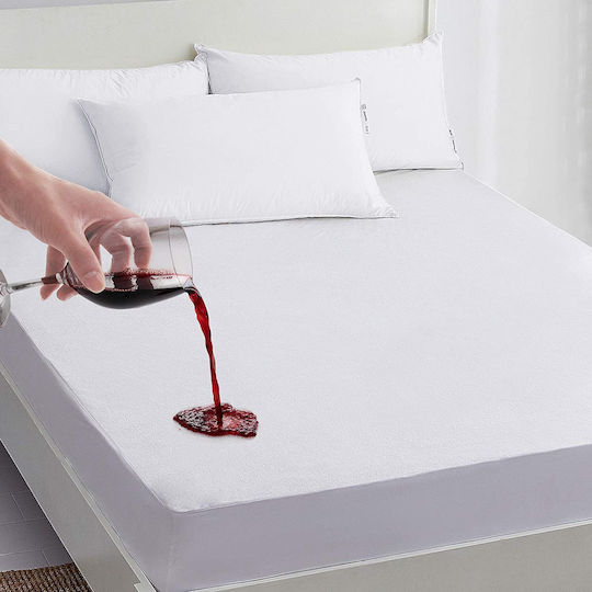 Kotonia Home Schutzauflage Einzel Wasserdicht Weiß 90x200+35cm