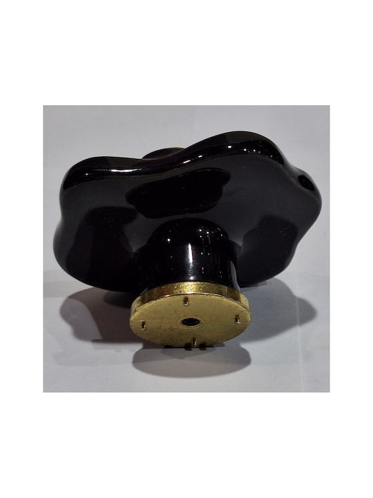 Porcelain Italian Furniture Knob Premiere 1332-oro1 Ø64 Glossy Gold Porcelain