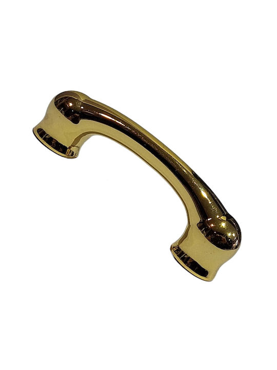 Italian Furniture Handle Mandelli 9012-oro Gold Glossy Size 6.4cm