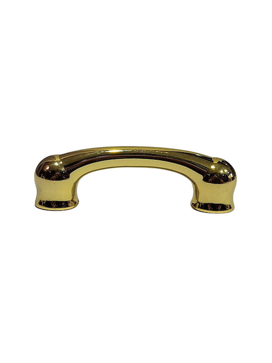 Italian Furniture Handle Mandelli 9012-oro Gold Glossy Size 6.4cm