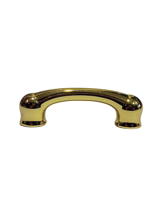 Italian Furniture Handle Mandelli 9012-oro Gold Glossy Size 6.4cm