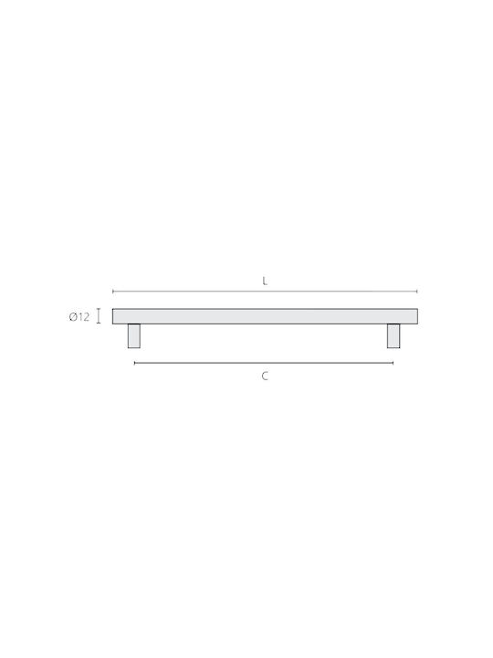 Λαβή Επίπλου Zogometal 78 Ανοξείδωτη 160 Mm