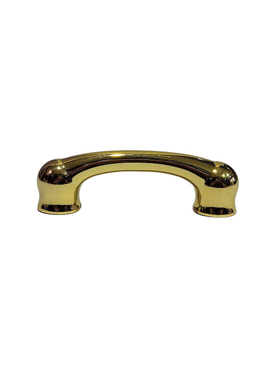 Italian Furniture Handle Mandelli 9012-oro Gold Glossy Size 6.4cm