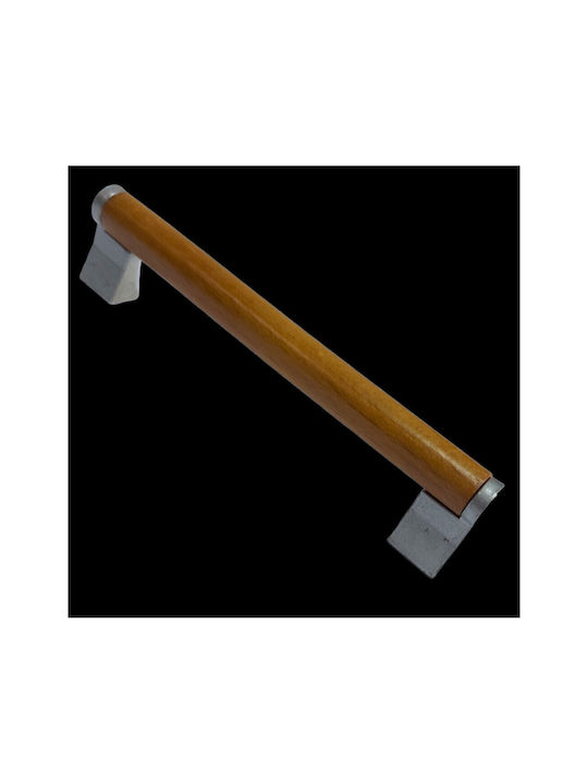 Wooden Italian Furniture Handle Eureka 11678-128-10c Size 12.8cm Zamak Wood