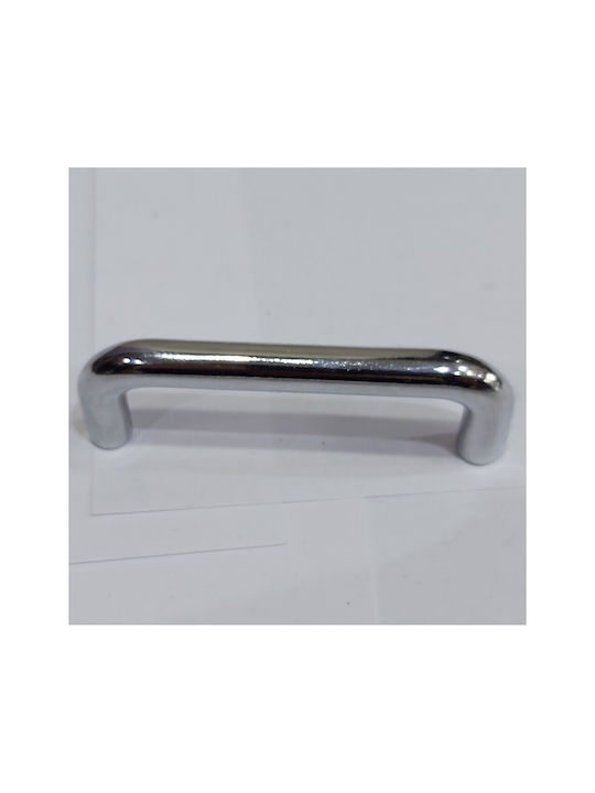 Italian Furniture Handle Eureka 11549-096-ino Chrome Glossy Size 9.6cm